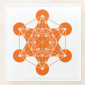 Dessous-de-verre En Verre Le cube de Metatron (Devant)