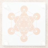 Dessous-de-verre En Verre Le cube de Metatron (Dos)