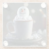 Dessous-de-verre En Verre Le délice du Snowman (Dos)