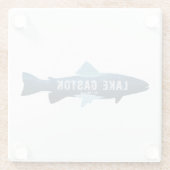 Dessous-de-verre En Verre Le lac Gaston Caroline du Nord Virginie Fish (Dos)