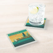 Dessous-de-verre En Verre Le Lakefront | Chicago, Illinois (Incliné)