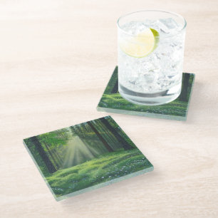 Dessous-de-verre En Verre "Le matin a rompu"