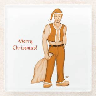 Dessous-de-verre En Verre Le nouveau Père Noël - Joyeux Noël !