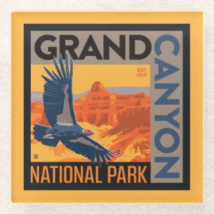 Dessous-de-verre En Verre Le Parc national du Grand Canyon   Condor