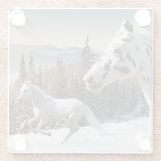 Dessous-de-verre En Verre Le pays des merveilles d'hiver (Dos)