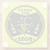 Dessous-de-verre En Verre Le plus grand patron du monde (Dos)