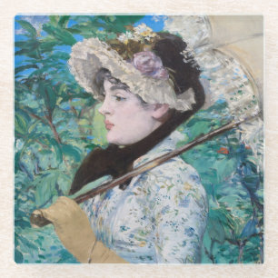 Dessous-de-verre En Verre Le Printemps Manet Impressionist Art Painting