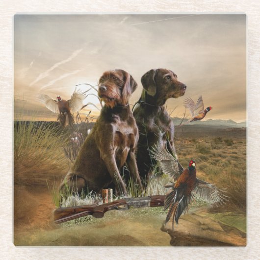 Dessous-de-verre En Verre Le Pudelpointer (Devant)