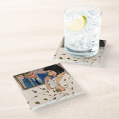 Dessous-de-verre En Verre Le Rose d'or (Incliné)