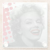 Dessous-de-verre En Verre Le rouge pointille Marilyn (Dos)