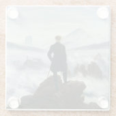 Dessous-de-verre En Verre Le vagabond au-dessus de la mer du brouillard, (Dos)