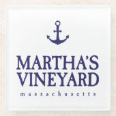 Dessous-de-verre En Verre Le vignoble de Martha (Devant)