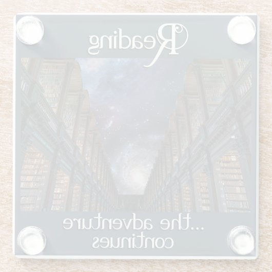 Dessous-de-verre En Verre Lecture, l'aventure continue (Dos)