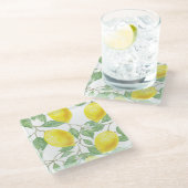 Dessous-de-verre En Verre Lemon Tree Motif Dessous de verre vert jaune (Incliné)