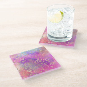 Dessous-de-verre En Verre Leopard Paint Series Design 11