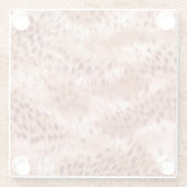 Dessous-de-verre En Verre Léopard rose rose (Dos)