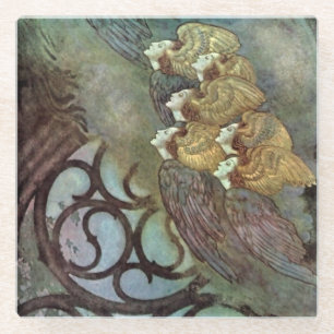 Dessous-de-verre En Verre « Les Anges » d'Edmund Dulac