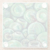 Dessous-de-verre En Verre Les balles de Noël vertes (Dos)