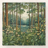 Dessous-de-verre En Verre Les Bois (Devant)