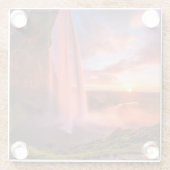 Dessous-de-verre En Verre Les cascades | Cascade de Seljalandsfoss (Dos)