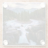 Dessous-de-verre En Verre Les cascades | Parc national Jasper, Canada (Dos)