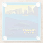 Dessous-de-verre En Verre Les dauphins du parc national des îles Channel (Dos)