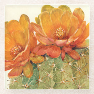 Dessous-de-verre En Verre Les fleurs d'oranges de Cactus