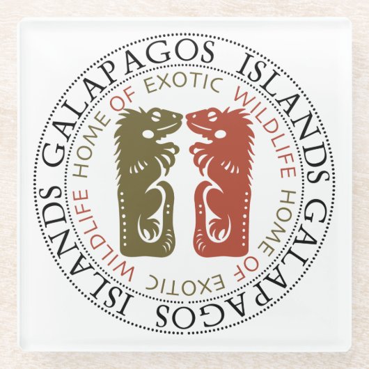 Dessous-de-verre En Verre Les îles Galapagos (Devant)