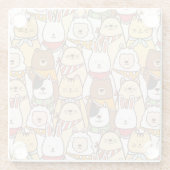 Dessous-de-verre En Verre Les mignons animaux (Dos)