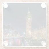 Dessous-de-verre En Verre Les monuments | Big Ben la nuit (Dos)