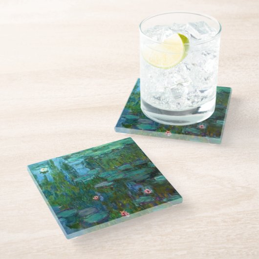 Dessous-de-verre En Verre Les nymphéas de Claude Monet (Incliné)