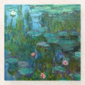 Dessous-de-verre En Verre Les nymphéas de Claude Monet (Devant)