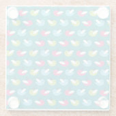 Dessous-de-verre En Verre Les oiseaux modèlent le bleu (Dos)