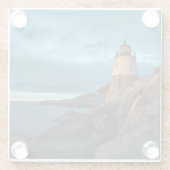 Dessous-de-verre En Verre Les phares | Phare de Castle Hill (Dos)