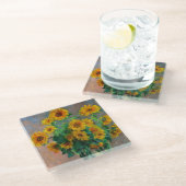 Dessous-de-verre En Verre Les tournesols de Monet (Incliné)