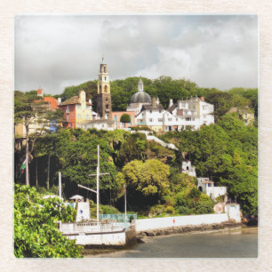 DESSOUS-DE-VERRE EN VERRE LES VILLAGES BIEN ÉQUIPÉS