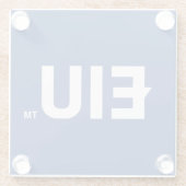 Dessous-de-verre En Verre LETTRE bloc EIU (Dos)