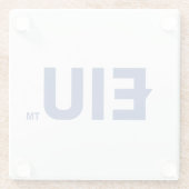 Dessous-de-verre En Verre LETTRE bloc EIU (Dos)