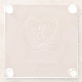 Dessous-de-verre En Verre Lettre d'amour Design (Dos)