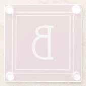 Dessous-de-verre En Verre LETTRE MOYENNE INITIALE STYLE ROUGE Simple (Dos)