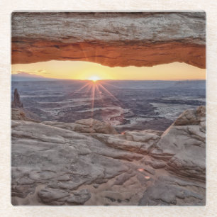 Dessous-de-verre En Verre Lever de soleil à la voûte de MESA, parc nationa