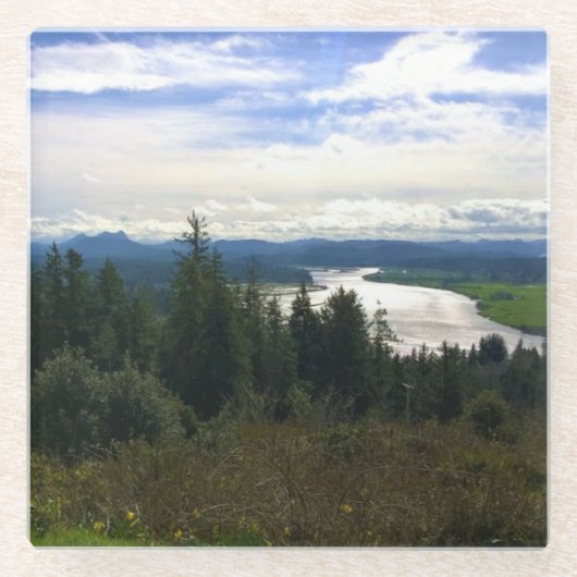 Dessous-de-verre En Verre Lewis & Clark River, Oregon (Devant)