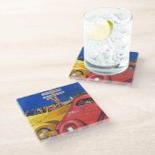 Dessous-de-verre En Verre L'Exposition universelle ou le buste (Incliné)