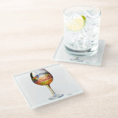 Dessous-de-verre En Verre L'histoire du vin (Incliné)