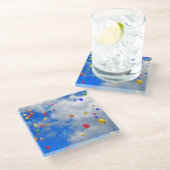 Dessous-de-verre En Verre libération de bulle (Incliné)