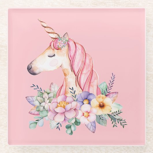 Dessous-de-verre En Verre Licorne (Devant)