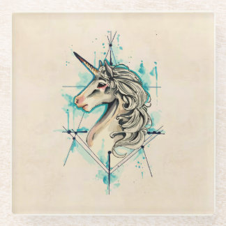 Dessous-de-verre En Verre Licorne