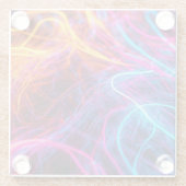 Dessous-de-verre En Verre Lignes de néon (Dos)