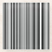 Dessous-de-verre En Verre Lignes noires et blanches (Devant)