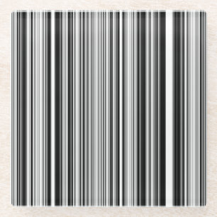 Dessous-de-verre En Verre Lignes noires et blanches
